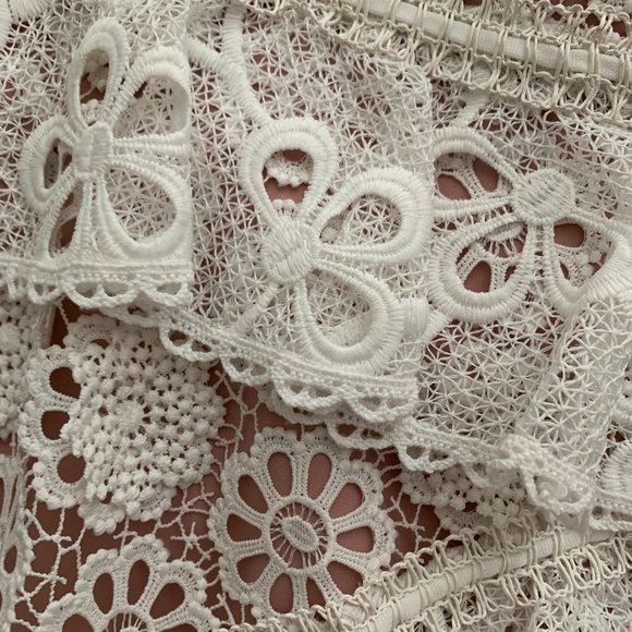Alexis off-white lace mini dress